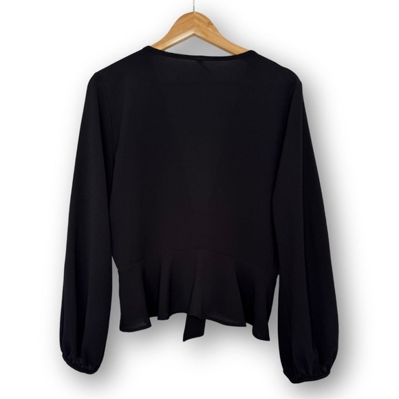 Tyche Black Tie Front Blouse - Picture 3 of 3